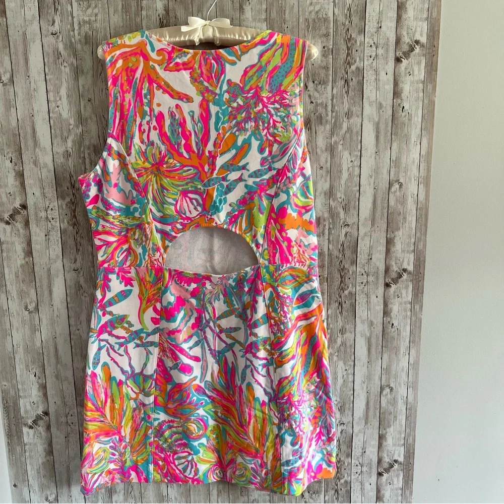 Lilly Pulitzer Whiting Scuba to Cuba  Multicolor Tropical Dress NEW XL - Picture 4 of 4